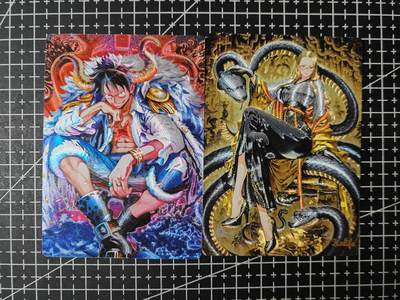 铃鹿第九期（提示一：自制卡难免瑕疵，可能存在撞角爆边等出厂瑕疵，介意慎拍；提示二：参拍请慎重，跑单押金不退的）） - 奇点路飞卡莉法粗闪对卡