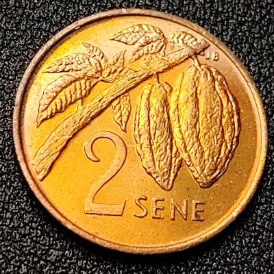 泉币菌-第120场-精品福利场 - 原铜光极美品 萨摩亚1974年2分 21mm 美洲硬币 