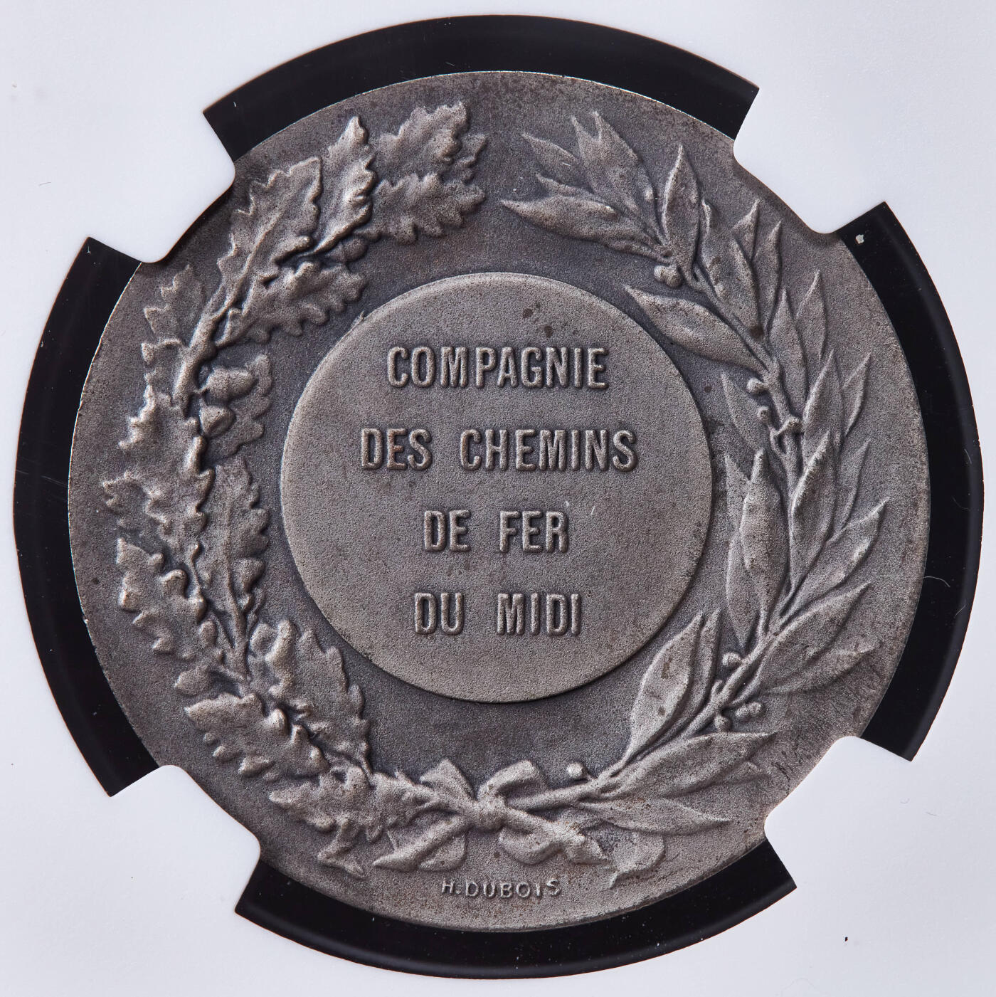 【俄甄集藏】2025年(044)11-12星期三晚 19:30 全场包邮 法国20世纪初南方铁路公司纪念银质奖章，NGC MS64，原味老包浆，磨砂底板，丰饶角铭