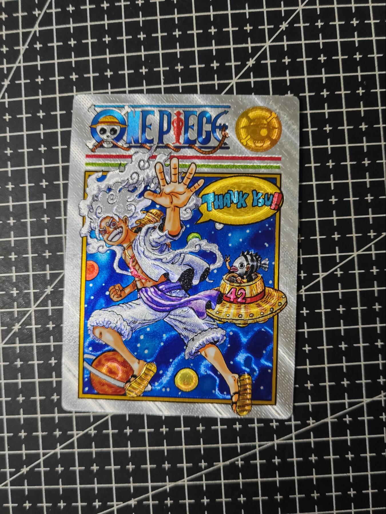 铃鹿第九期（提示一：自制卡难免瑕疵，可能存在撞角爆边等出厂瑕疵，介意慎拍；提示二：参拍请慎重，跑单押金不退的）） 奇点路飞粗闪单卡