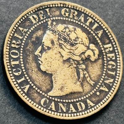 文馨钱币收藏第 278 场，银元，纸币，铜章场 长期接收代拍品 - 少见美品 1882 年英属加拿大维多利亚时期一分铜币 H 版 克书价贵，在国外买品相差的也要几十一个了