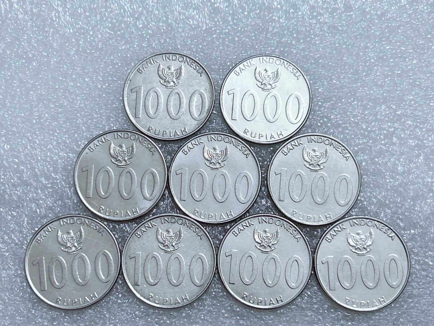 第一海外回流一元起拍收藏 散集专场  第260期 印度尼西亚1000卢比硬币 9枚