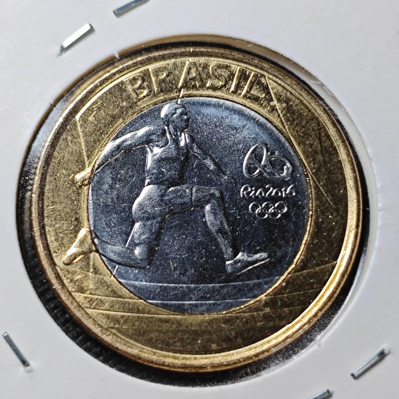 KK钱币收藏小铺  第362场  2月预留时间 周末发货  巴西1瑞尔纪念币