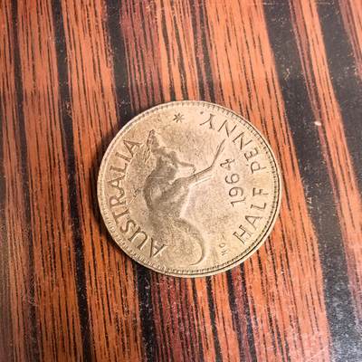 泡泡币外币第十八场可代拍15038385335微信 - 1964年澳大利亚袋鼠币。