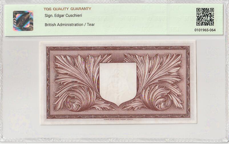 2025十一月第一期，总199期 英属马耳他1949版1镑TQG50分无47，老年乔治六世国王，少见英属殖民地品种