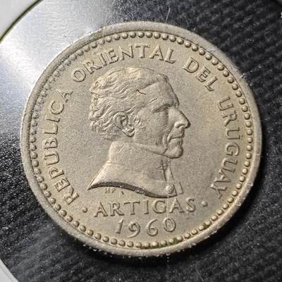 KK钱币收藏小铺  第362场  2月预留时间 周末发货 -  1960乌拉圭25分