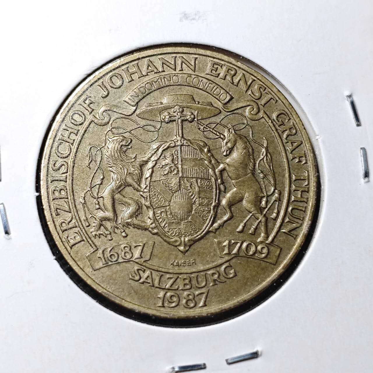 KK钱币收藏小铺  第361场  2月预留时间 周末发货  1987奥地利20先令纪念币 不多见