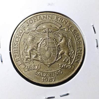 KK钱币收藏小铺  第361场  2月预留时间 周末发货 -  1987奥地利20先令纪念币 不多见