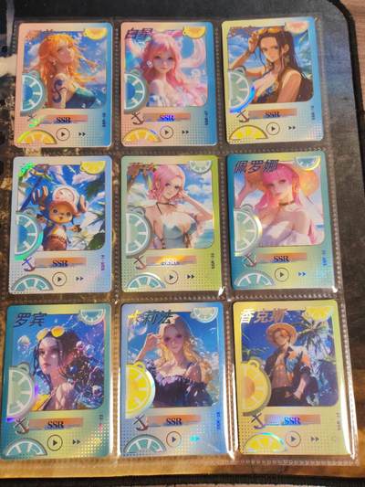 阳大大卡牌拍卖第79期（持续收拍品，周六晚上九点截拍，进群福利早知道） - 航海王 秘海寻踪卡 SSR档 厚闪卡 14张 带膜入页