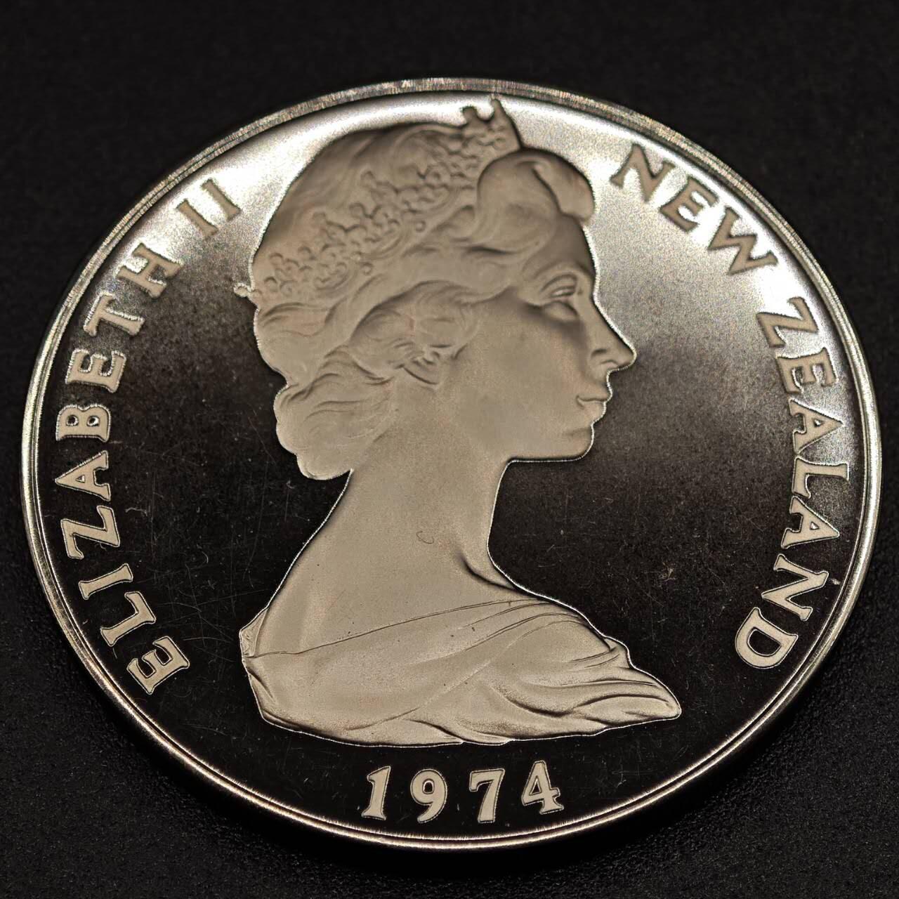 【淘币小摊】实时拍第七百八十一拍   散币场   满百包邮可预留二周 每周一统一发货   新西兰1974年一元精制纪念币