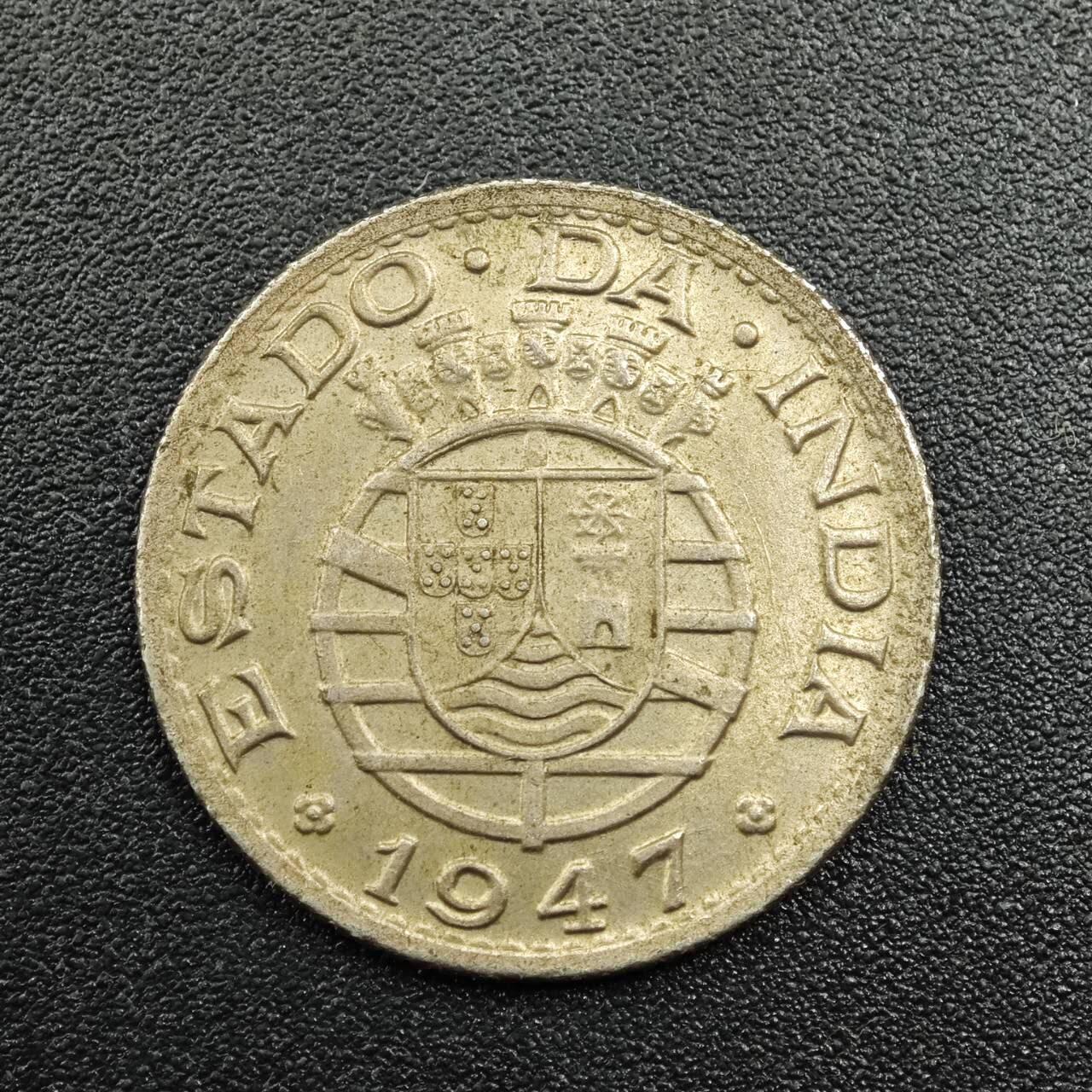 【淘币小摊】实时拍第七百八十一拍   散币场   满百包邮可预留二周 每周一统一发货   葡属印度果阿1947年1/4卢比镍币