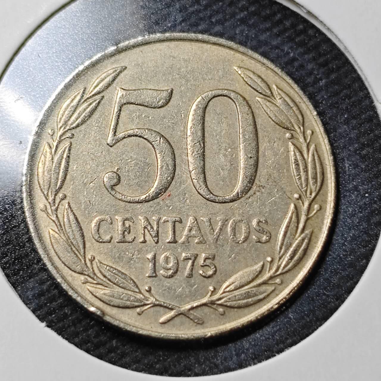 KK钱币收藏小铺  第361场  2月预留时间 周末发货  1975智利50分镍币