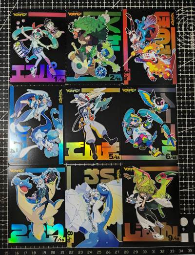 铃鹿第九期（提示一：自制卡难免瑕疵，可能存在撞角爆边等出厂瑕疵，介意慎拍；提示二：参拍请慎重，跑单押金不退的）） - 初音宝可梦彩闪18张