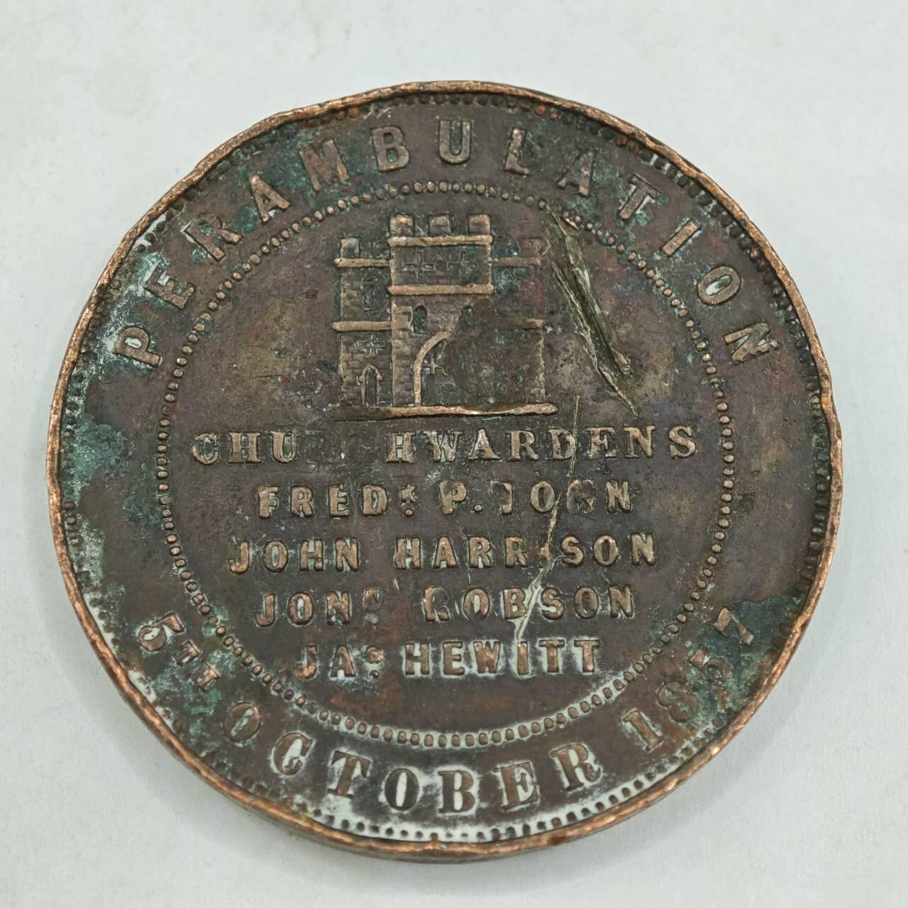 【淘币小摊】限时拍第七百八十四拍  老铜币场  满百包邮可预留两周  周一统一发货  英国1857年铜币代币