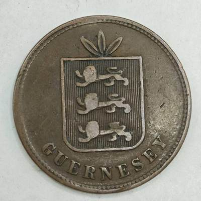 【淘币小摊】限时拍第七百八十四拍  老铜币场  满百包邮可预留两周  周一统一发货  - 根西岛1874年4道布铜币