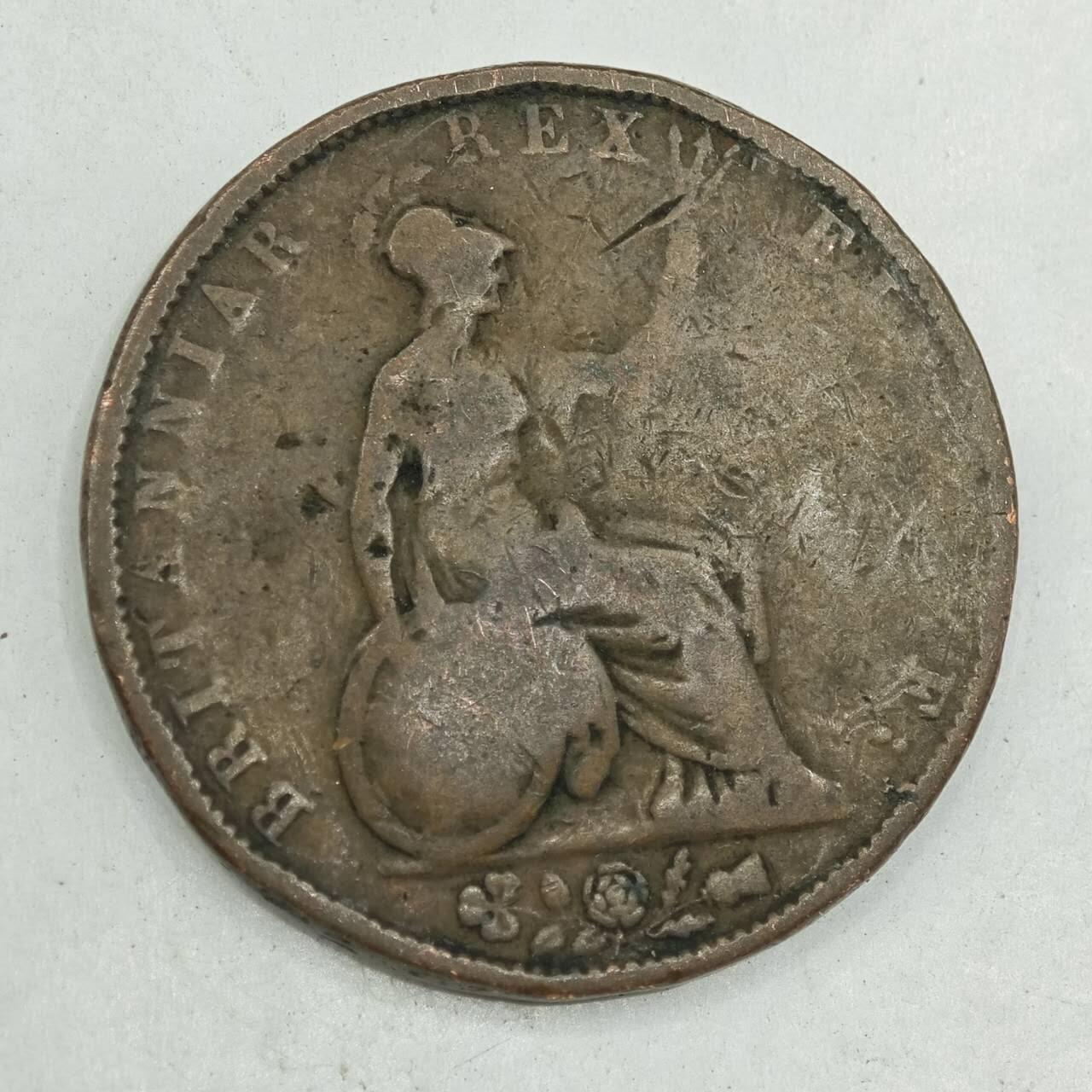 【淘币小摊】限时拍第七百八十四拍  老铜币场  满百包邮可预留两周  周一统一发货  英国1831年威廉四世半便士铜币