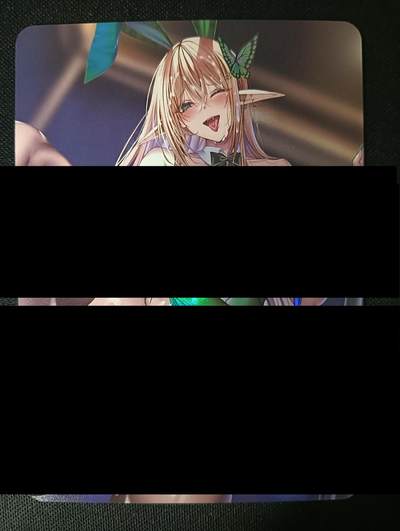 花开卡拍第45期（11月2号周日截拍，品控勿拍!!!拍品不寄存，运费5元，自制卡难免瑕疵，可能存在轻微撞角爆边等出厂瑕疵，品控介意勿拍！） - 绘天阁（次元鉴赏）单卡 艺术卡 兔女郎精灵 1张 彩闪