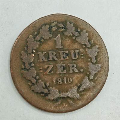 【淘币小摊】限时拍第七百八十四拍  老铜币场  满百包邮可预留两周  周一统一发货  - 德国拿骚1810年1克鲁泽铜币