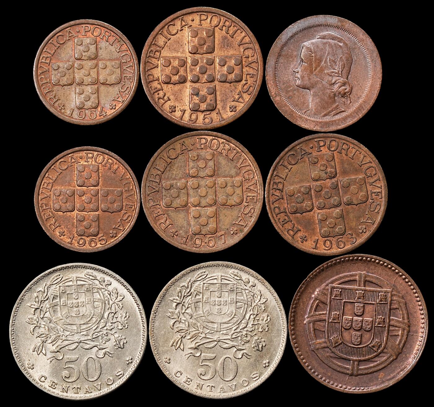 修遠堂世界钱币第九十一期 未流通 葡萄牙钱币一组