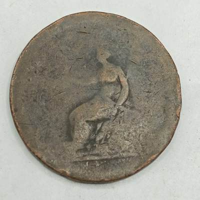 【淘币小摊】限时拍第七百八十四拍  老铜币场  满百包邮可预留两周  周一统一发货  - 英国1806年乔治三世半便士铜币