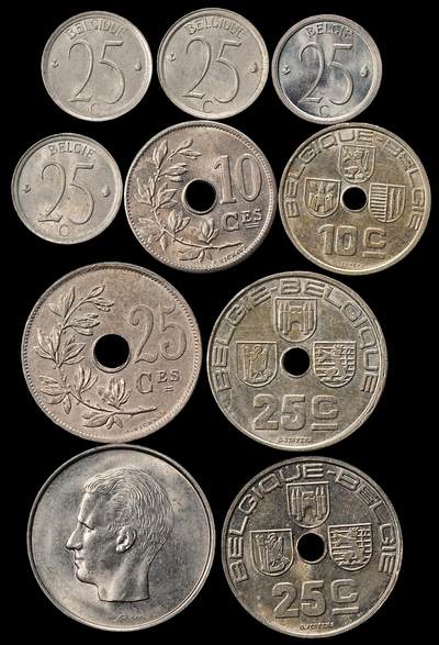 修遠堂世界钱币第九十一期 - 未流通 比利时钱币一组