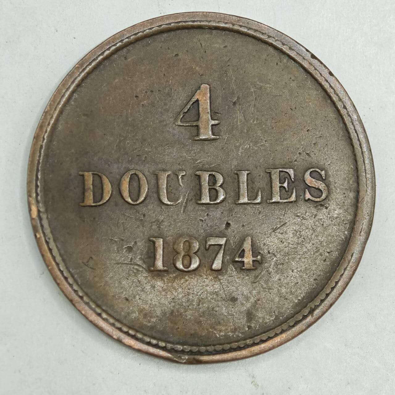 【淘币小摊】限时拍第七百八十四拍  老铜币场  满百包邮可预留两周  周一统一发货  根西岛1874年4道布铜币