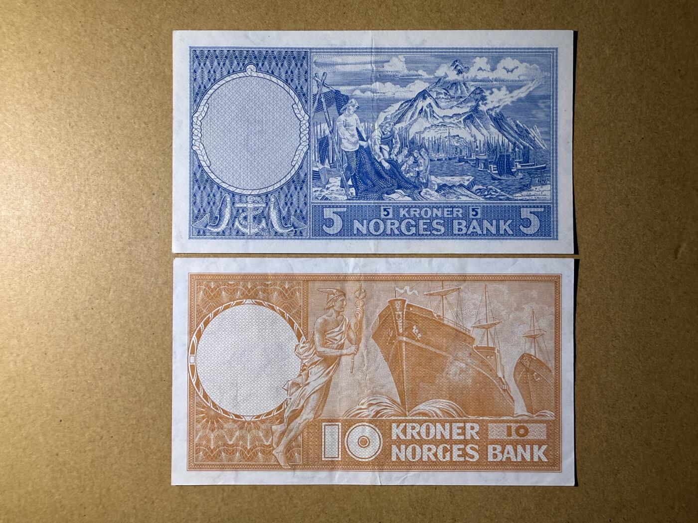 《艾美收藏》第218期-11.2周日外币荟萃 挪威5、10克朗2张 AU 1962、1973年版