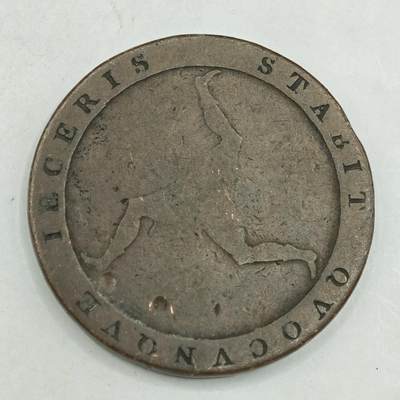 【淘币小摊】限时拍第七百八十四拍  老铜币场  满百包邮可预留两周  周一统一发货  - 马恩岛1813年一便士车轮铜币