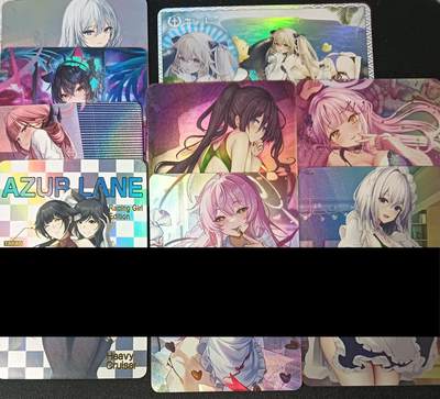 花开卡拍第45期（11月2号周日截拍，品控勿拍!!!拍品不寄存，运费5元，自制卡难免瑕疵，可能存在轻微撞角爆边等出厂瑕疵，品控介意勿拍！） - 动漫妹卡，彩闪9张