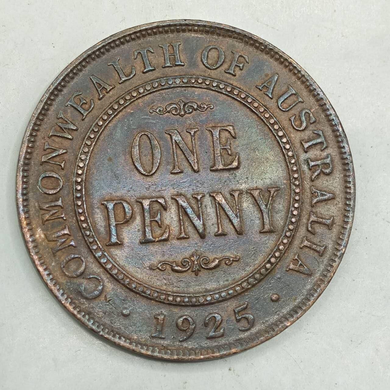 【淘币小摊】限时拍第七百八十四拍  老铜币场  满百包邮可预留两周  周一统一发货  澳大利亚1925年乔治五世一便士铜币