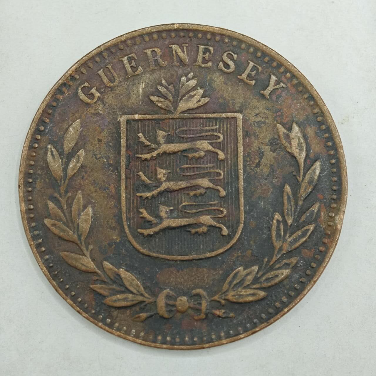 【淘币小摊】限时拍第七百八十四拍  老铜币场  满百包邮可预留两周  周一统一发货  根西岛1938年8道布铜币