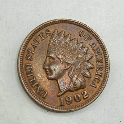 【淘币小摊】限时拍第七百八十四拍  老铜币场  满百包邮可预留两周  周一统一发货  - 美国1902年印第安一分铜币
