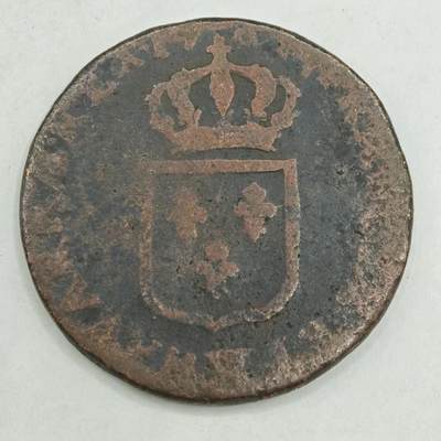 【淘币小摊】限时拍第七百八十四拍  老铜币场  满百包邮可预留两周  周一统一发货  - 英国路易十六1LIARD铜币