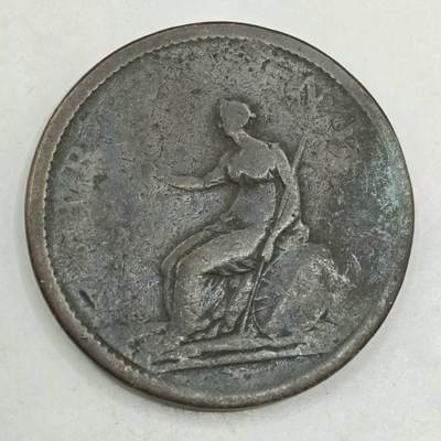 【淘币小摊】限时拍第七百八十四拍  老铜币场  满百包邮可预留两周  周一统一发货  - 英国1807年乔治三世一便士铜币