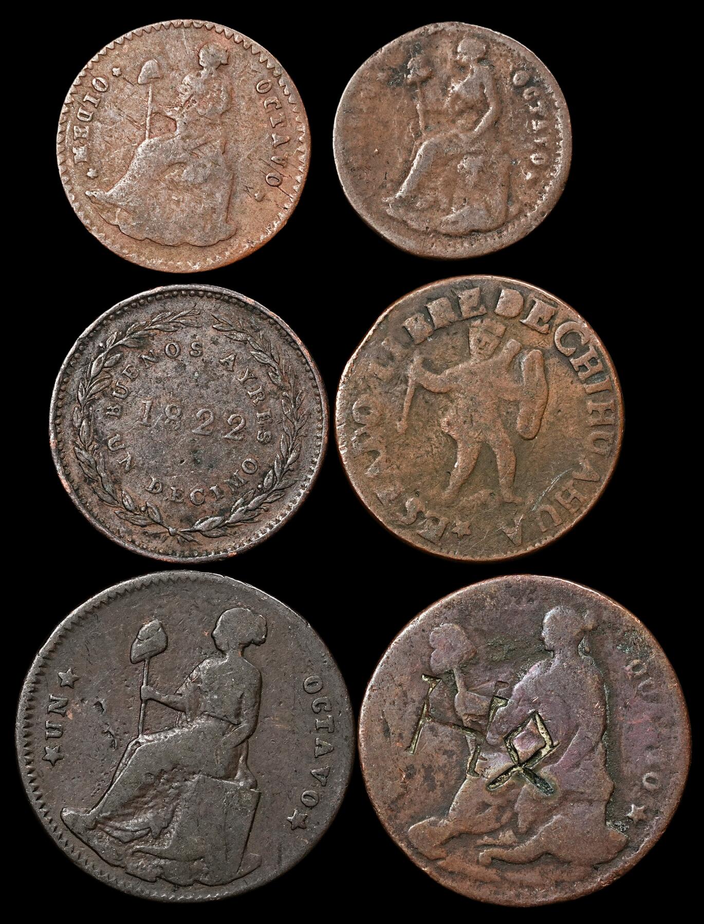 修遠堂世界钱币第九十一期 拉美旧铜币一组