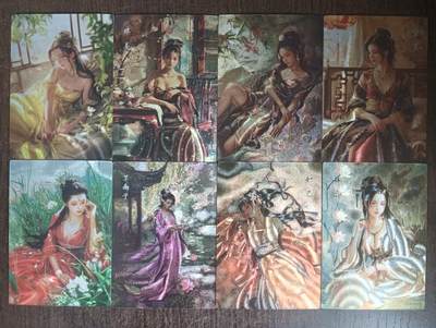 花开卡拍第45期（11月2号周日截拍，品控勿拍!!!拍品不寄存，运费5元，自制卡难免瑕疵，可能存在轻微撞角爆边等出厂瑕疵，品控介意勿拍！） - 孽嬖传 倾城红颜 粗闪8张