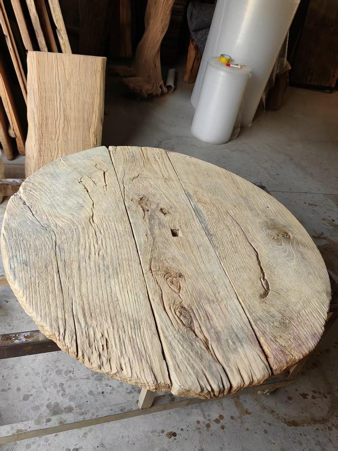 精品老榆木风化老桌面，风化漂亮，沧桑感十足，可做茶台板，户外庭院设计装修，茶室会所必备品特价 