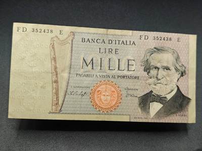 【淘币小摊】实时拍第七百八十三拍   无佣金纸币福利场   满百包邮可预留二周 每周一统一发货   - 意大利1000里拉