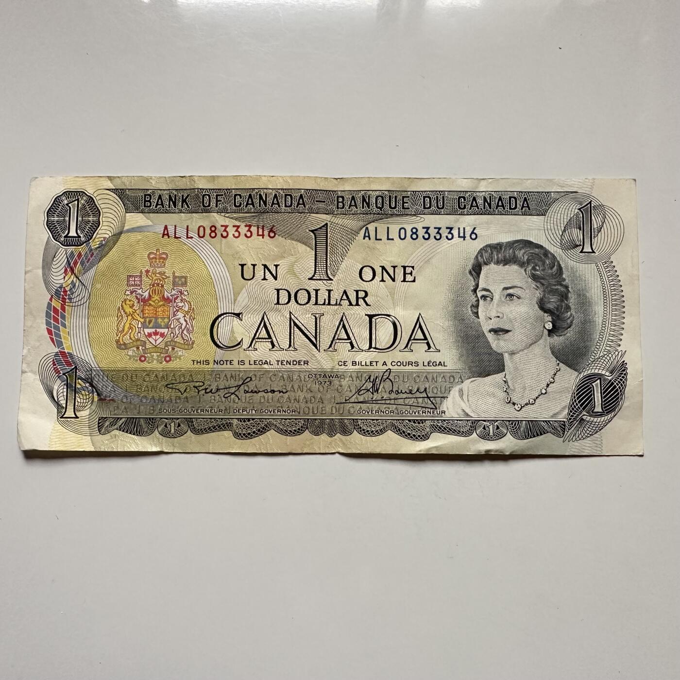 🌹外币初藏🌹🐯2025年第122场  每周二四六晚8️⃣点 接代拍 加拿大1973年¥1 b