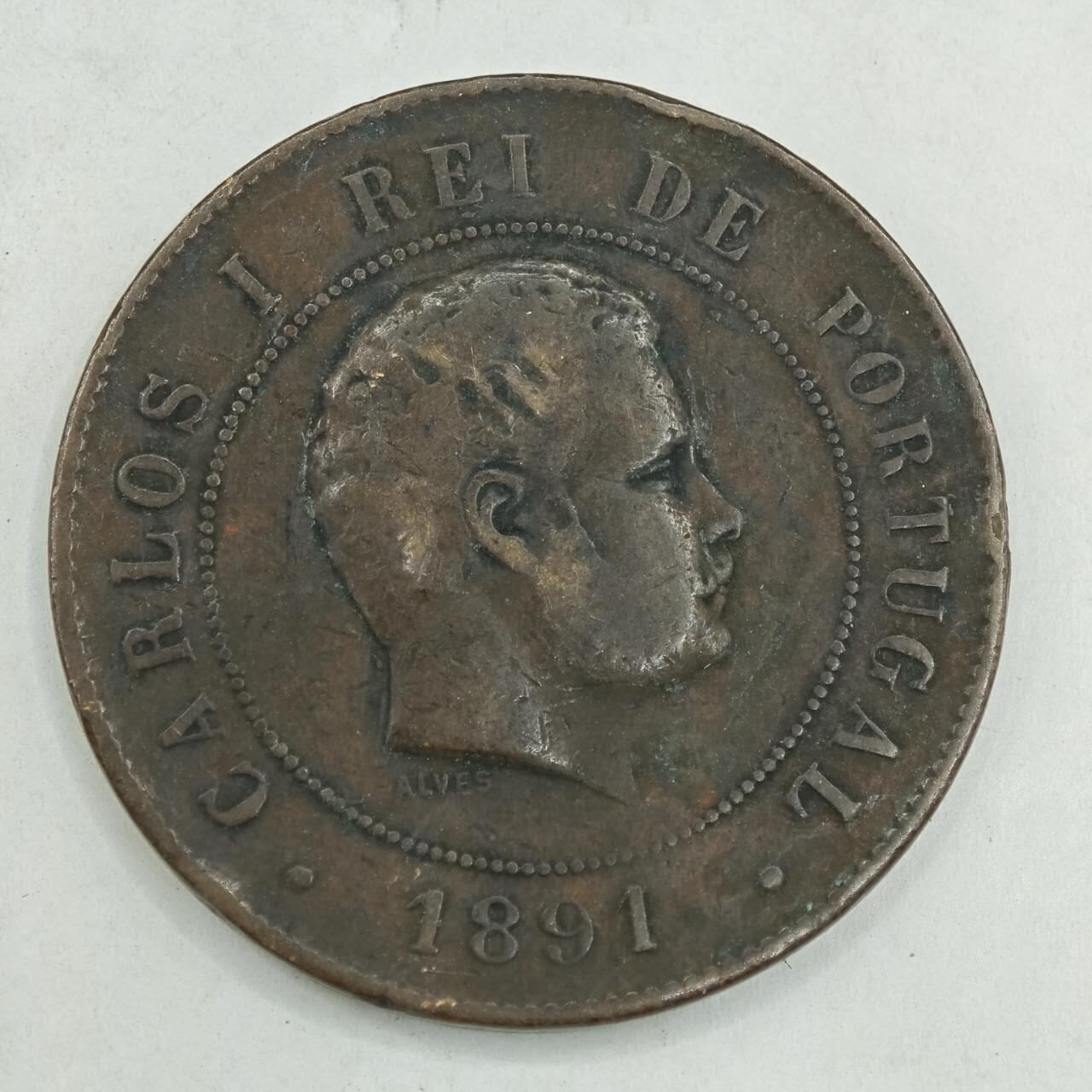 【淘币小摊】限时拍第七百八十四拍  老铜币场  满百包邮可预留两周  周一统一发货  葡萄牙1891年20瑞斯铜币