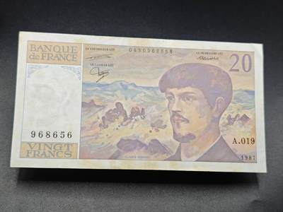 【淘币小摊】实时拍第七百八十三拍   无佣金纸币福利场   满百包邮可预留二周 每周一统一发货   - 法国20法郎