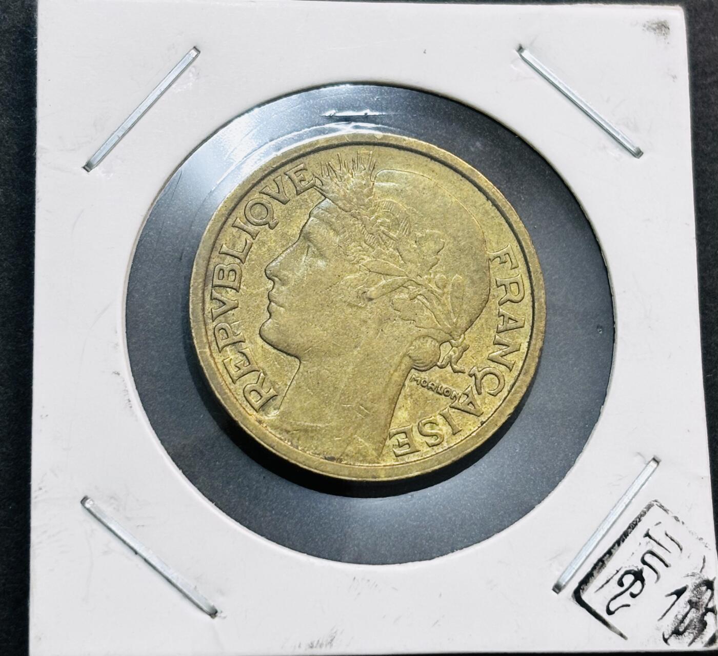 文馨钱币收藏第 278 场，银元，纸币，铜章场 长期接收代拍品 极美品 1933 年法兰西第三共和国 2 法郎铜币，第二版