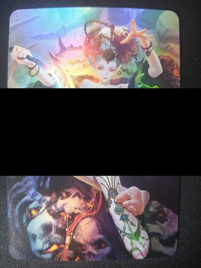 花开卡拍第45期（11月2号周日截拍，品控勿拍!!!拍品不寄存，运费5元，自制卡难免瑕疵，可能存在轻微撞角爆边等出厂瑕疵，品控介意勿拍！） - 青鸾殿 艺术 积分兑换卡 白骨精彩闪1张