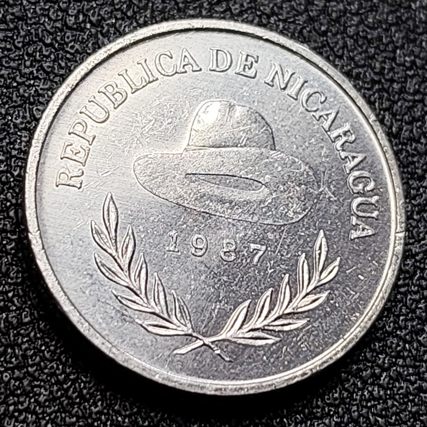 泉币菌-第122场-精品福利场 原光 尼加拉瓜1987年 草帽版 25分铝币