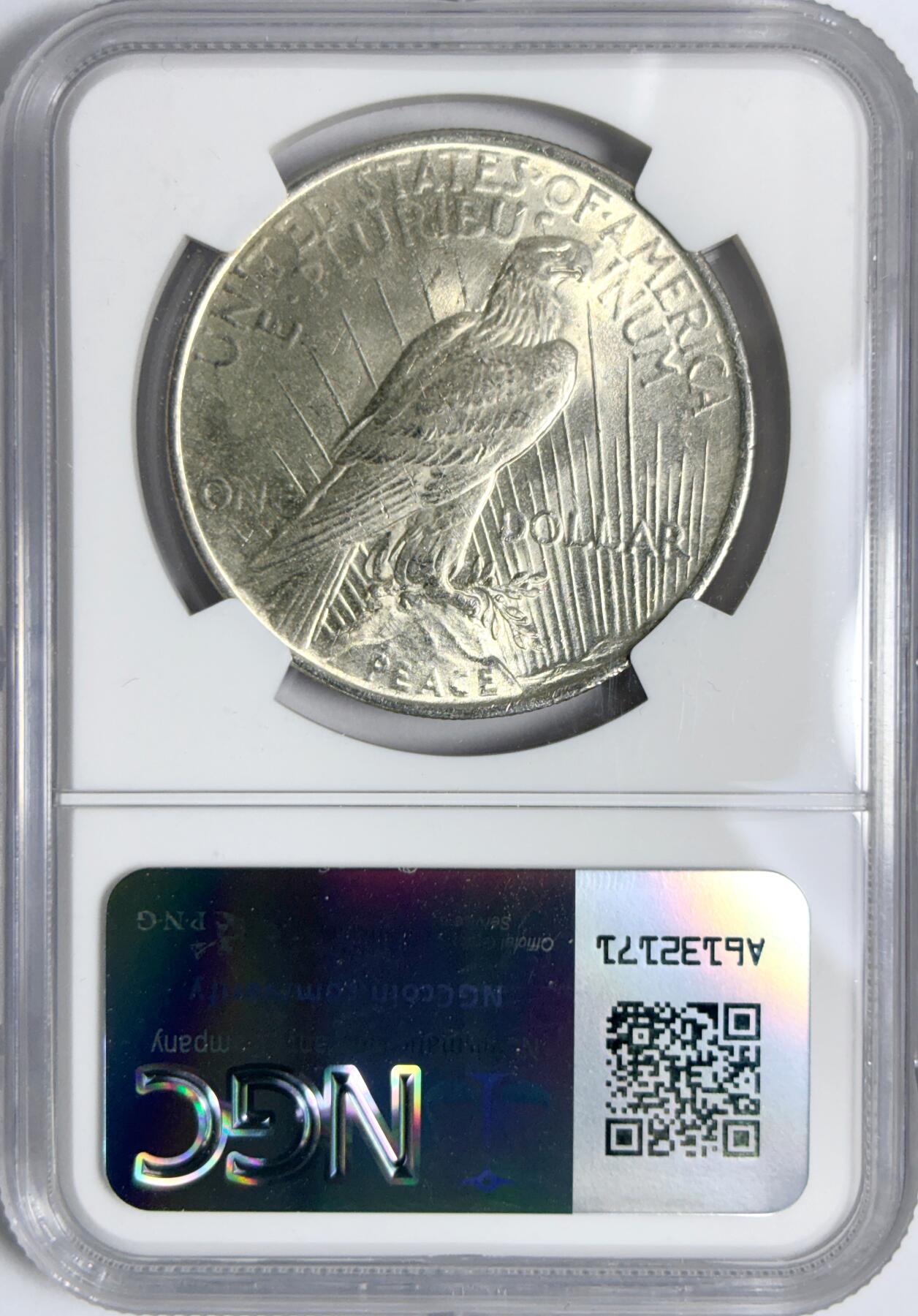 【雨安】【世界币章112-113期】周五/周六 两场连拍 2025-11-01 周六 19:30 保真 8秒倒数自动落锤 高效拍卖 [评级美洲] USA 美国 1美元  (1921-1935) 和平鸽 1923年 NGC-MS62