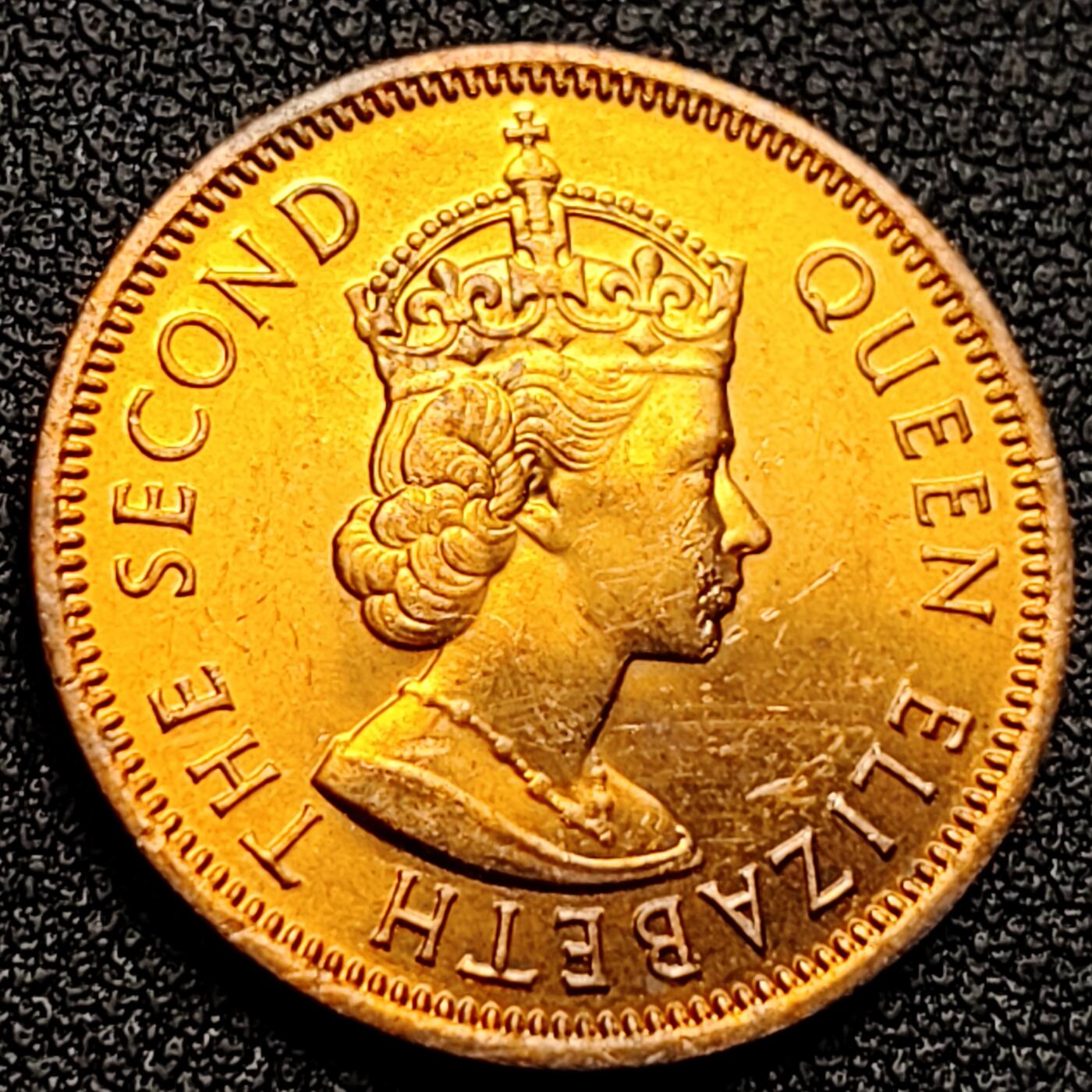 泉币菌-第122场-精品福利场 铜光美品 英属毛里求斯 1975年2分铜币 直径约23.5mm 伊丽莎白二世