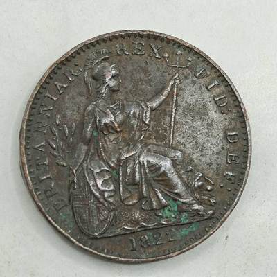 【淘币小摊】限时拍第七百八十四拍  老铜币场  满百包邮可预留两周  周一统一发货  - 英国1822年乔治四世法新铜币