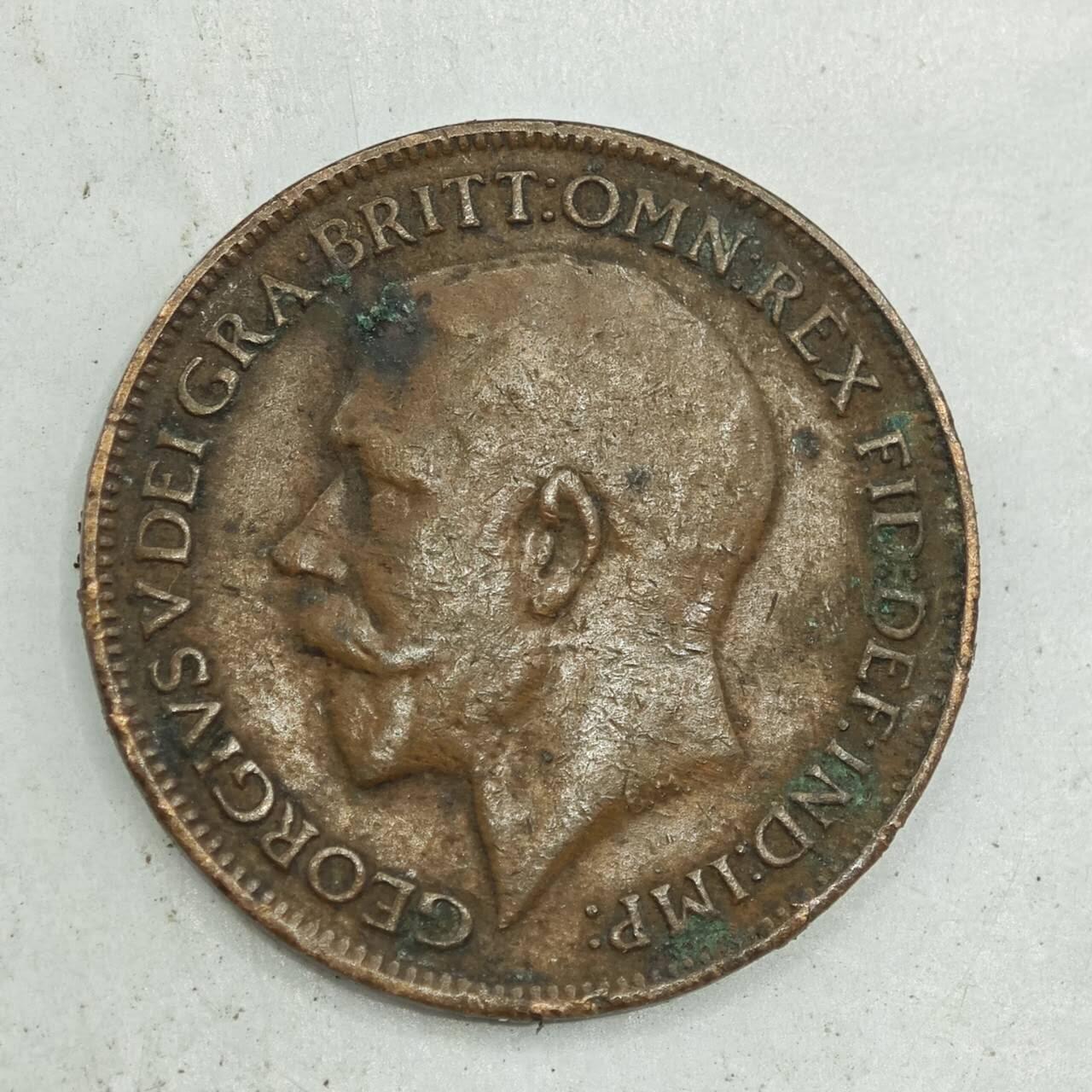 【淘币小摊】限时拍第七百八十四拍  老铜币场  满百包邮可预留两周  周一统一发货  英国1920年乔治五世法新铜币