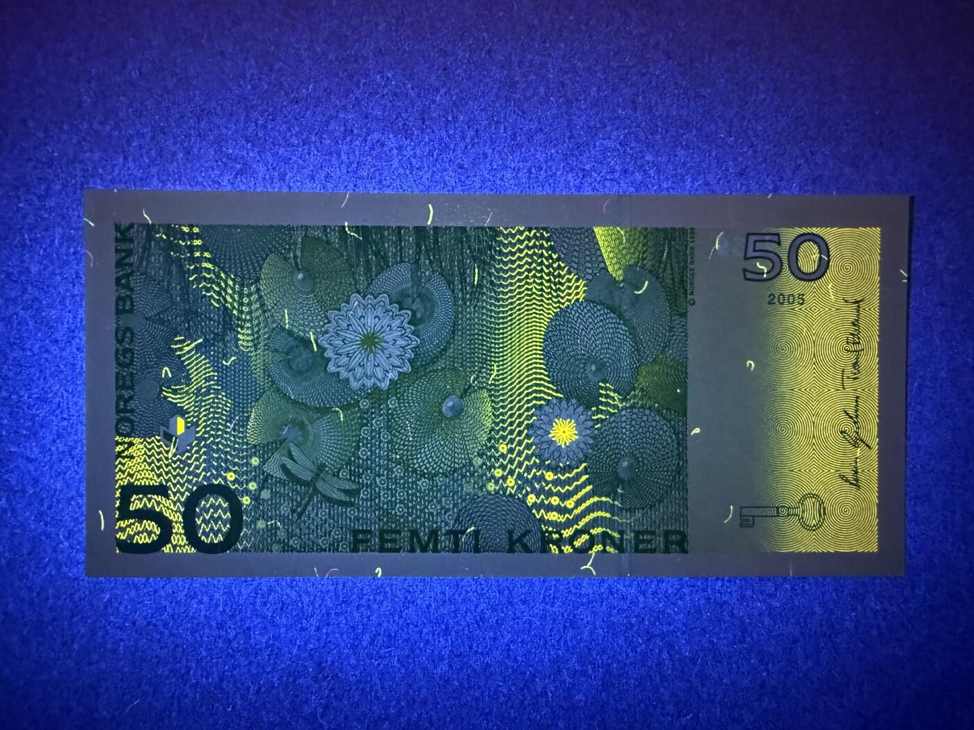 《艾美收藏》第218期-11.2周日外币荟萃 豹子号 挪威50克朗 UNC 2005年 挪威民俗作家艾伯乔森 无4豹子号