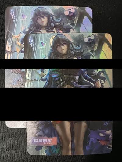 花开卡拍第45期（11月2号周日截拍，品控勿拍!!!拍品不寄存，运费5元，自制卡难免瑕疵，可能存在轻微撞角爆边等出厂瑕疵，品控介意勿拍！） - 艺术对卡 阿赛萝拉 彩闪2张